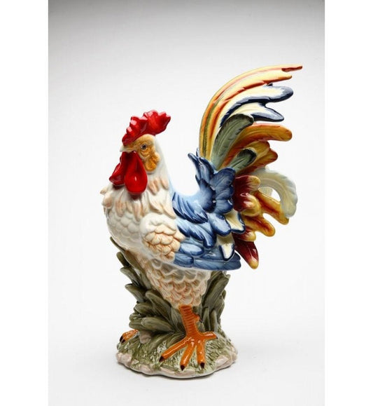 Colorful Rooster Figurine, Home Accent, Farmhouse Decor, Kitchen Decor