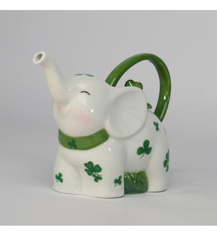 Elephant and Shamrock Teapot, Ceramic Teapot, Tea Pot Gift, Teapots