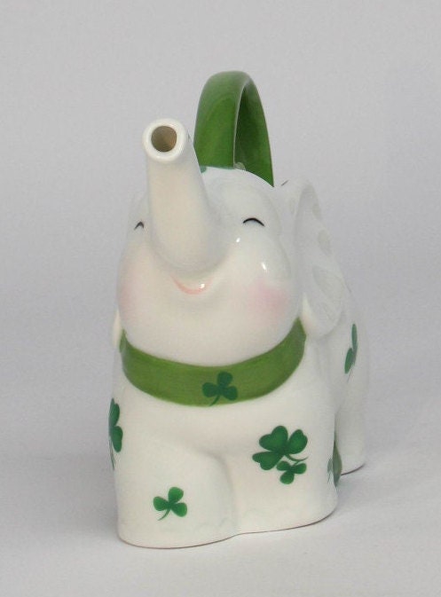 Elephant and Shamrock Teapot, Ceramic Teapot, Tea Pot Gift, Teapots