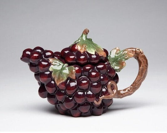 Grapevine Symphony Teapot. Collectible Ceramic Tea Pot