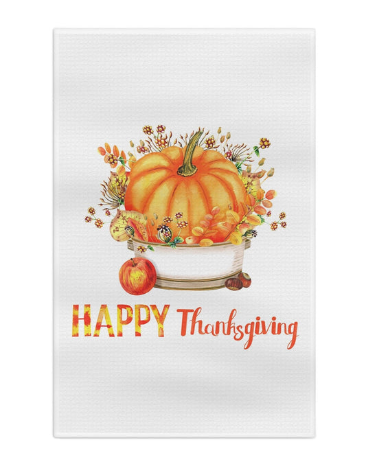 Happy Thanksgiving, Soft Tea Towel, Kitchen Towel