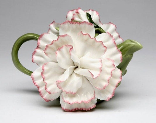Carnation Porcelain Teapot - Floral Tea Pot