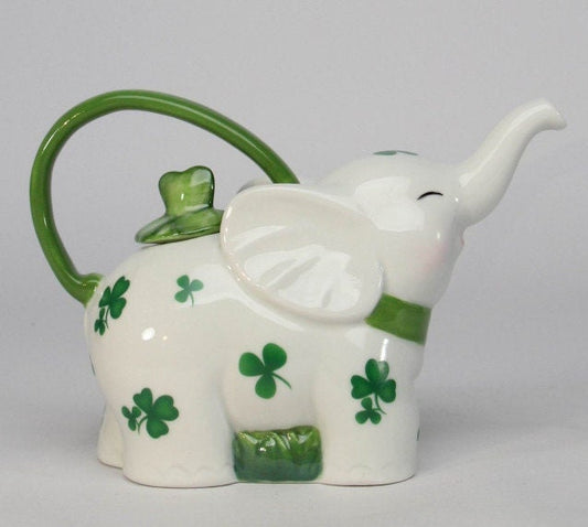 Elephant and Shamrock Teapot, Ceramic Teapot, Tea Pot Gift, Teapots