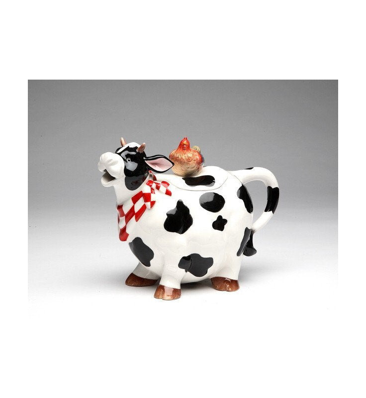 Cow Charm Ceramic Teapot, Collectible Tea Pots