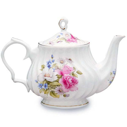 Gracie's Rose Bone China Teapot