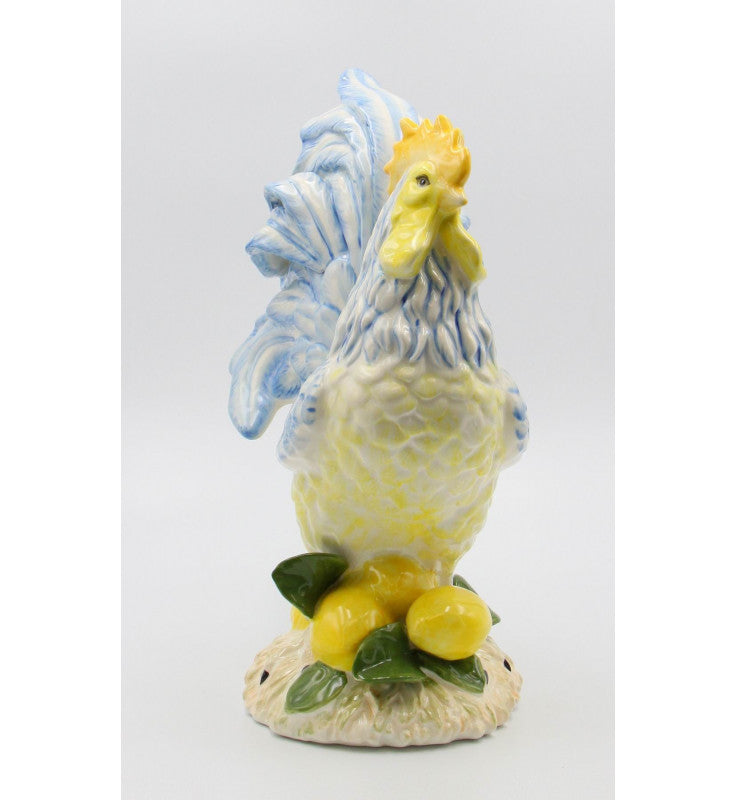 Sunny Rooster and Lemon Figurine