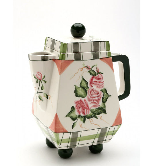 Romantic Rose Ceramic Teapot